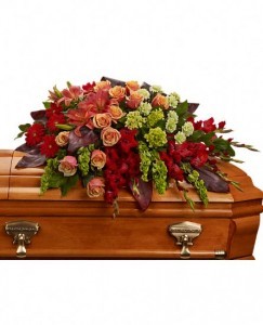 Passionate Reds Casket Spray