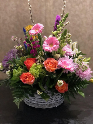 A Garden Dance Basket Arrangement 