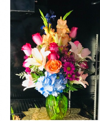 A Glorious Array  A colorful array of premium blooms In a vase