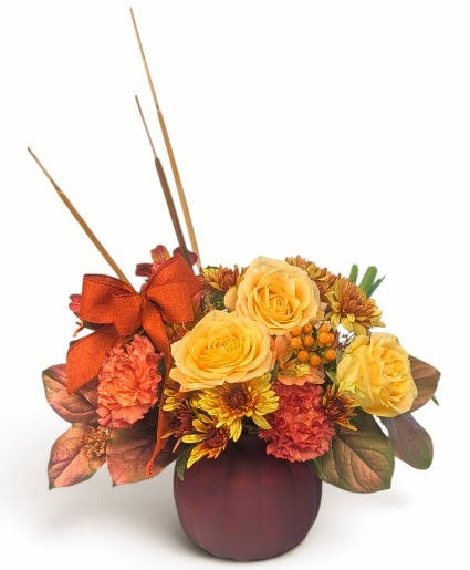 A Happy Harvest Colored Pumpkin Vase
