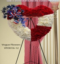 Heart Of A Patriot Funeral Sympathy Hearts