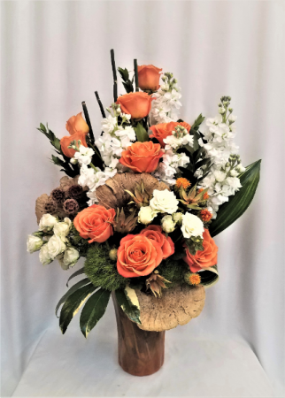 A kiss of Peach Sympathy Arrangement