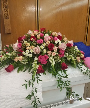 A Life Loved Casket Spray