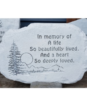A Life So Beautifully Lived Cement Memorial Stone