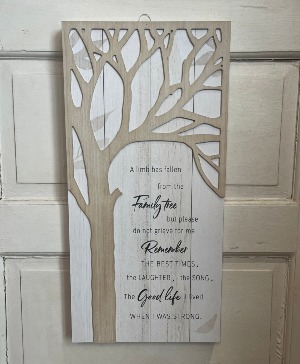 A Limb Has Fallen Sign (White) Wall sign 