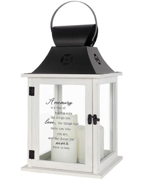 "A Memory" 3 Pillar Candle Lantern Lantern Keepsake