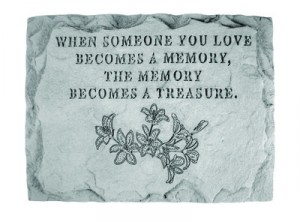 A Memory is a Treasure Gray Stone - including stand
