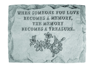 A Memory is a Treasure Gray Stone - including stand