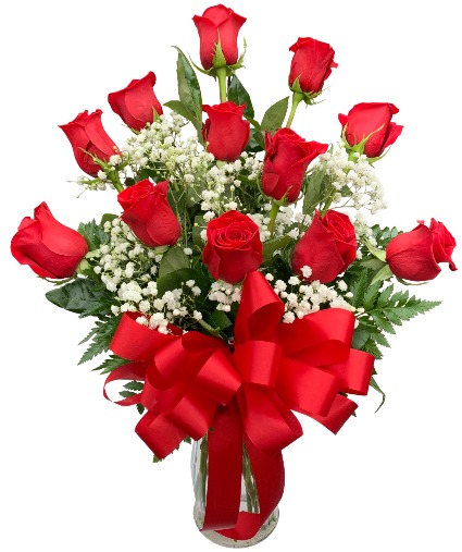 A Mother's Delight Dozen Rose Vase