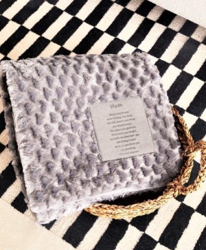 A Mother's Love Faux Fur Patch Throw