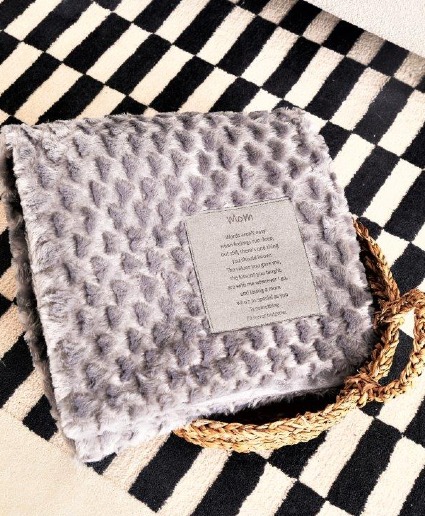 A Mother's Love Faux Fur Patch Throw