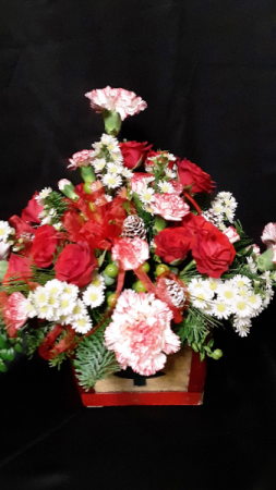 A Peppermint Christmas basket design