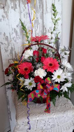  A Powerful Birthday special Basket arrangement  in Jamestown, IN | Garden Gate Gift & Flower Shop
