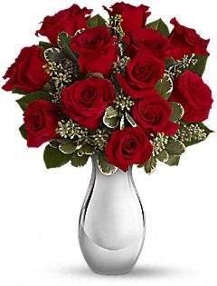 A DOZEN ROSES WITH    A SILVER LINING-REFLECTION