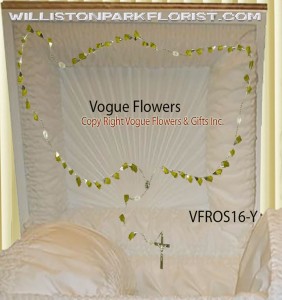 The Last Rosary Tribute Yellow Funeral Sympathy Rosary