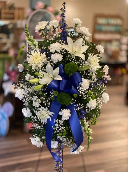 A Touch of Blue Standing Spray FHF-S6388 