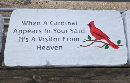 A Visitor From Heaven Bench Cement Memorial Bench
