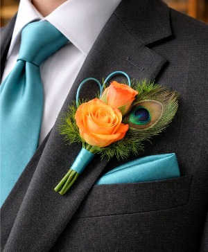 SPRUCING TEAL Boutonnière