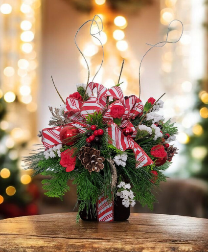 Festive Winter Expressions FHF-C0425 Fresh Flower Arrangement  local only