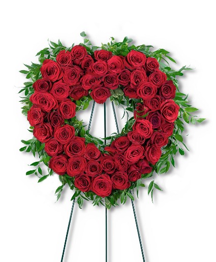 Abiding Love Heart Flower Arrangement