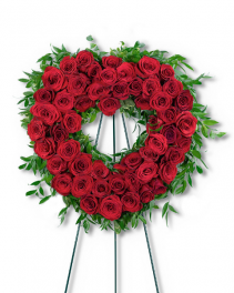 Abiding Love Heart Sympathy Arrangement