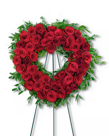 Abiding Love Heart Sympathy Arrangement