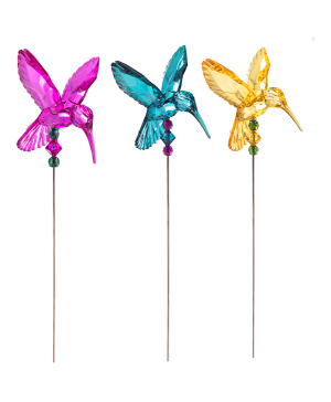 Acrylic Hummingbird Garden Stakes  Gift Item 