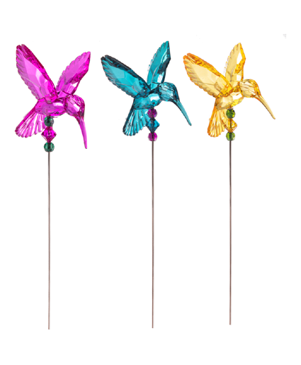 Acrylic Hummingbird Garden Stakes  Gift Item 