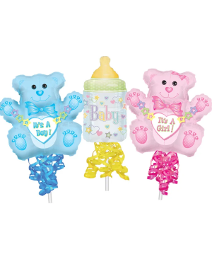 ADD Baby Stick Balloon With Ribbon Tassel  