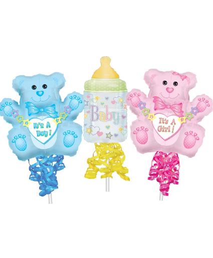 ADD Baby Stick Balloon With Ribbon Tassel  