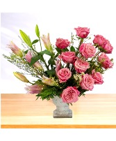 Adoration: Pink Heart  Terracotta Decorative Urn Display