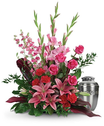 Adoring Heart Cremation Flowers   (urn/frame not included)  in Winnipeg, MB | MYRA ROSE FLORIST