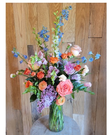 Airy and Bright Arrangement in a vase in Ithaca, NY | BUSINESS IS BLOOMING