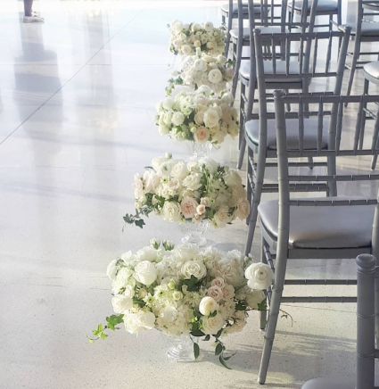 AISLE DECOR WEDDING FLORALS 
