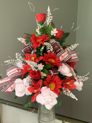 Collegiate & Regular  Cemetery Vase Silk Arrangement