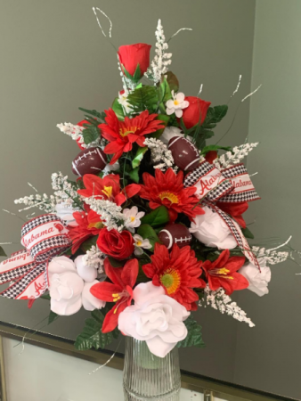 Collegiate & Regular  Cemetery Vase Silk Arrangement