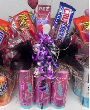 Alani 6pack Bouquet 6 pack of Alani energy with assorted mixed candy
