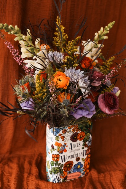 Alice In Wonderland  Book Vase 