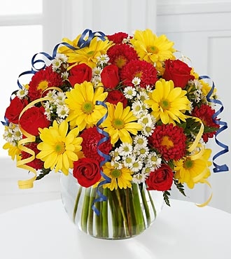 New Year Celebration Bubble Bowl Arrangement