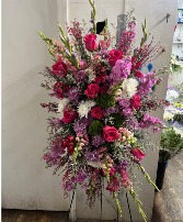 ALL IN PINK STANDING SPRAY Flower Arrangement