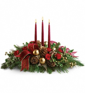 All Is Bright           T114-1 Christmas Floral Centerpiece