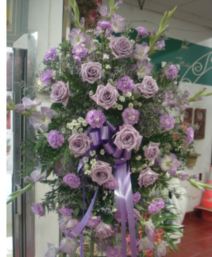 All Lavenda Standing Spray  Funeral Spray