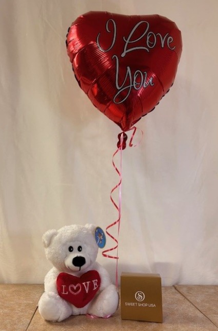 Love You Bundle Bear, Balloon, and Truffles