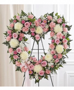 All my love Open heart wreath
