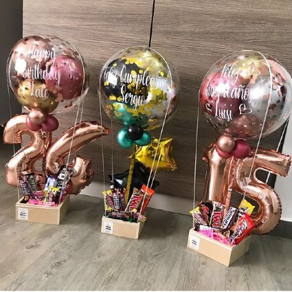 number chocolate basket  