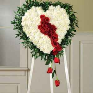 All White Broken Heart Funeral