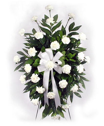All white carnation spray  