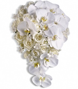 All White Cascade bouquet    in Denver, CO | THE FLOWER DUDE DENVER