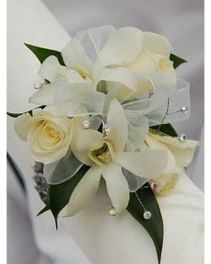 All White Corsage 