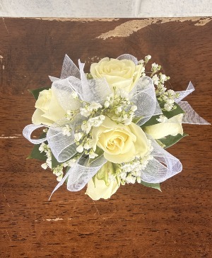 Blooming White Corsage  prom 